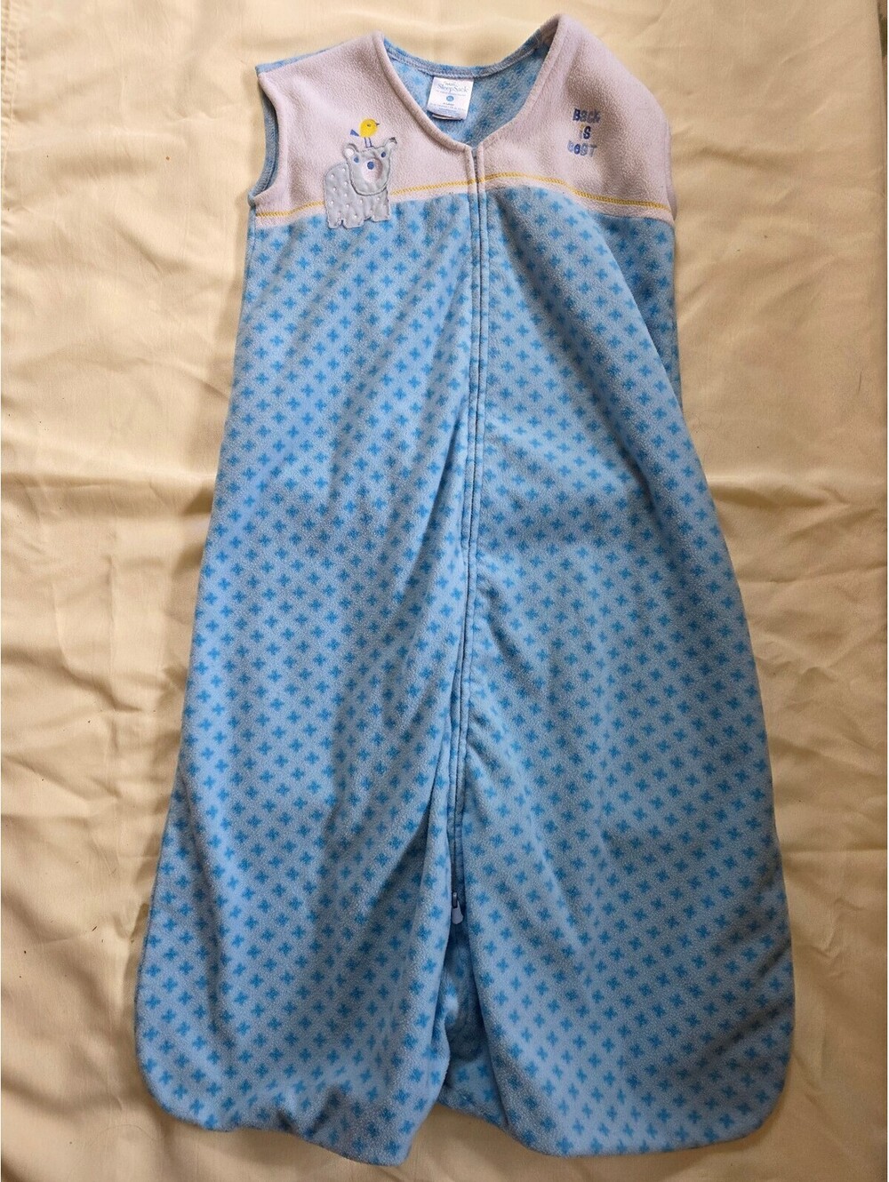 Carter's Baby Blue Fleece Sleep Sack with Elephant Design - Size 18-24 Months